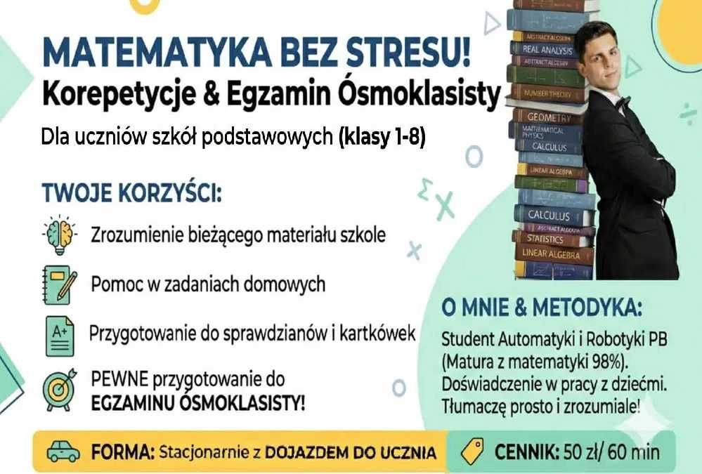 Matematyka bez stresu! Skuteczne korepetycje!