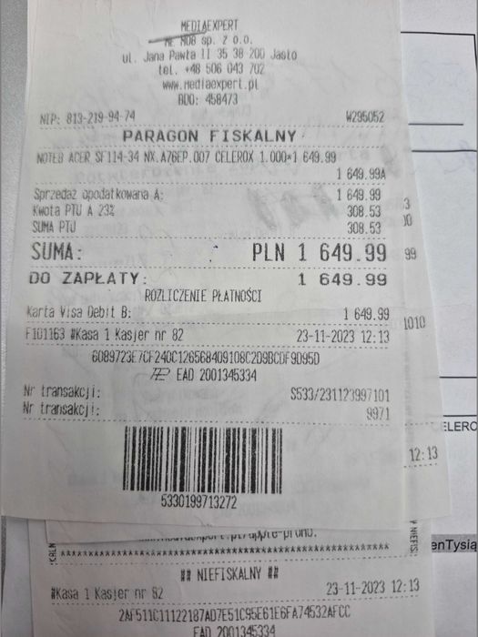 Laptop Acer Swift 1 SF114-34 N4500 4/128 14" Madej S.C. Igielna Jasło