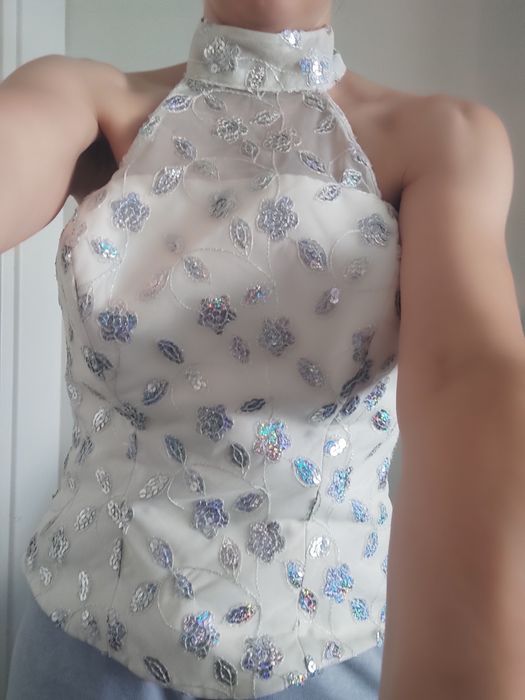 Корсет белый свадебный, праздничный