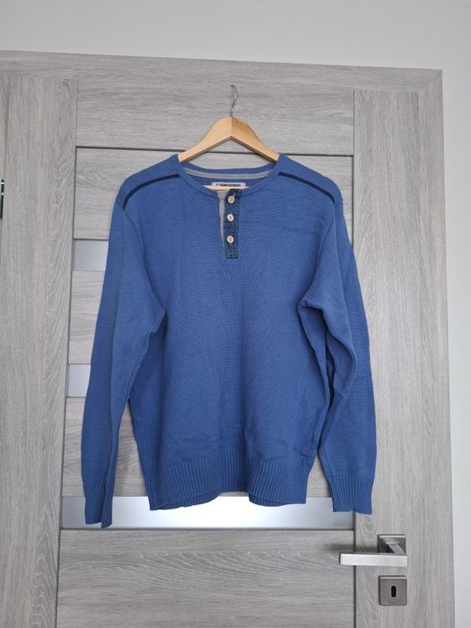 niebieski sweter męski L