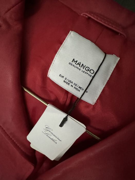 Шкіряна куртка, косуха Mango р. Xs-S