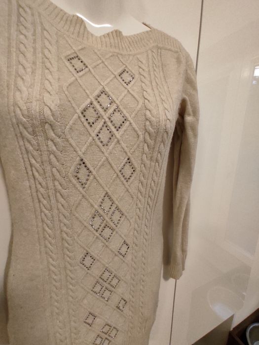 Phuong Mai Długi Sweter 36/38 Angora i Wiskoza