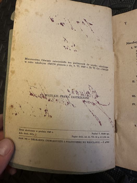 Stara książka Zasady pisowni Polskiej 1949 r.