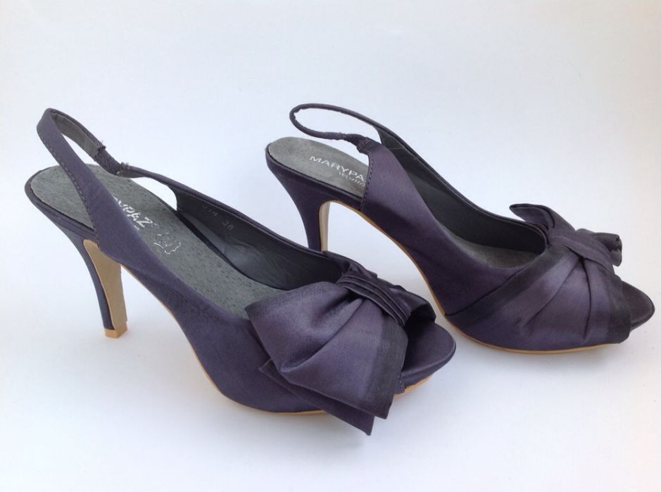 Sapatos sandálias salto alto azuis de mulher Marypaz 38 novas