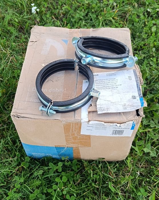 9 sztuk - Obejma Duo 4 z gumową uszczelką 108-115mm, zacisk opaska do