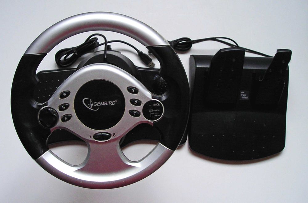 Игровой руль с педалями Gembird STR-ShockForce