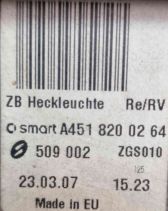 Farolim Direito A4518200264 - SMART FORTWO Coupé