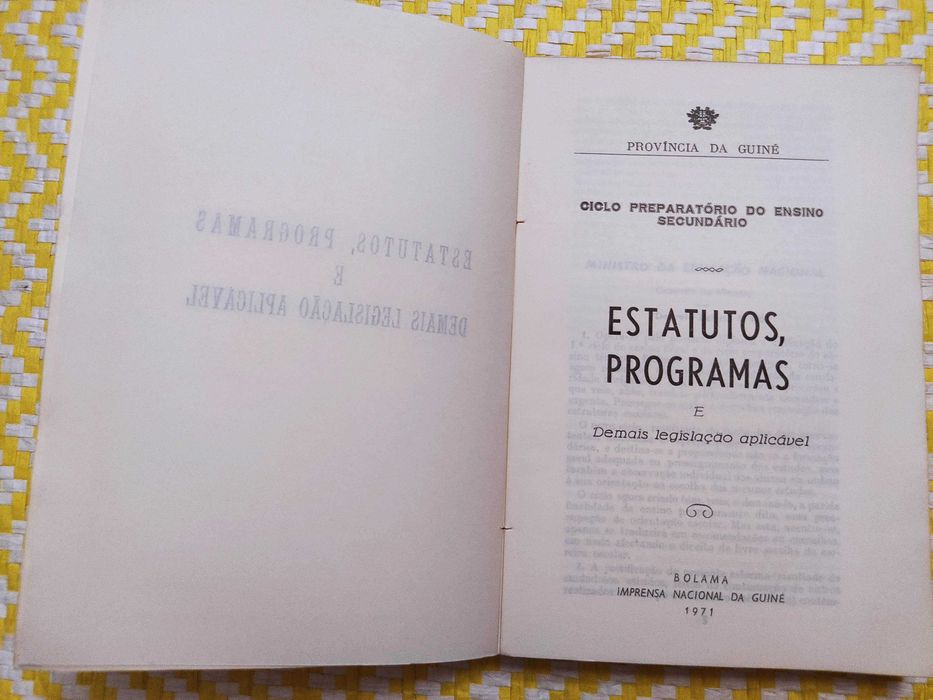PROVÍNCIA DA GUINÉ 
Ciclo Preparatório do Ensino Secundário