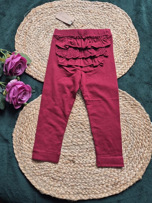 Newbie * nowe * legginsy * z falbanka * 92