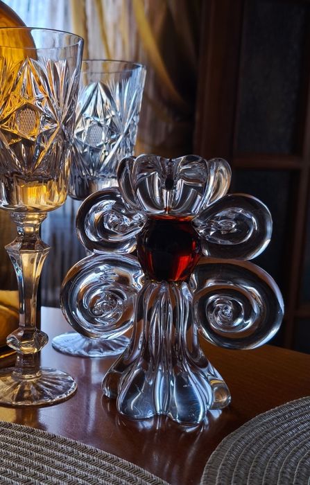 Подсвечник підсвічник хрусталь кришталь старинное стекло подарок декор