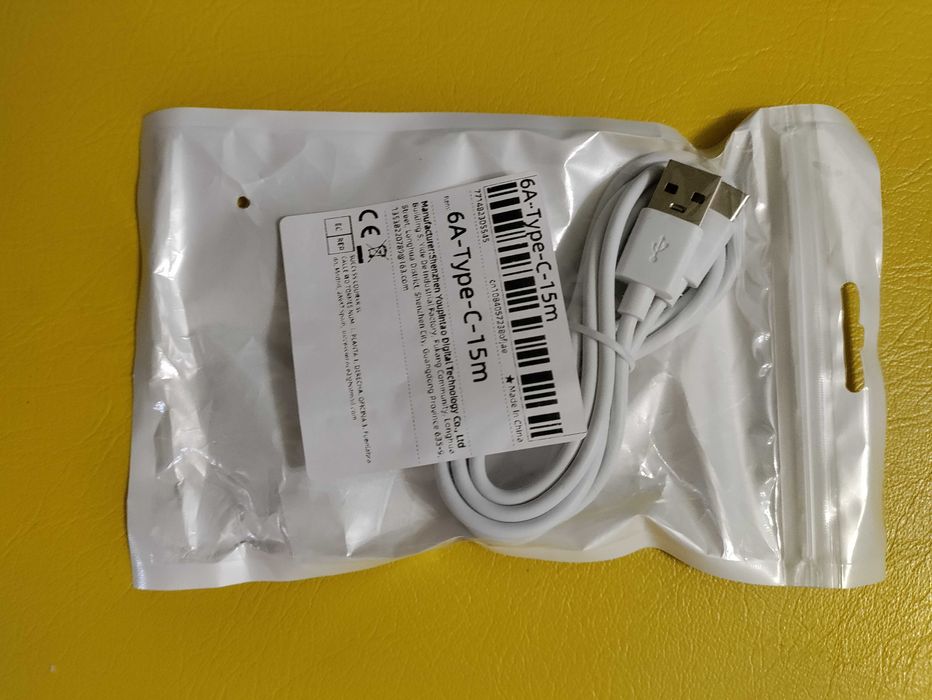 Кабель быстрой зарядки телефона USB to Type-C мощностью 100 Вт / 6.0A