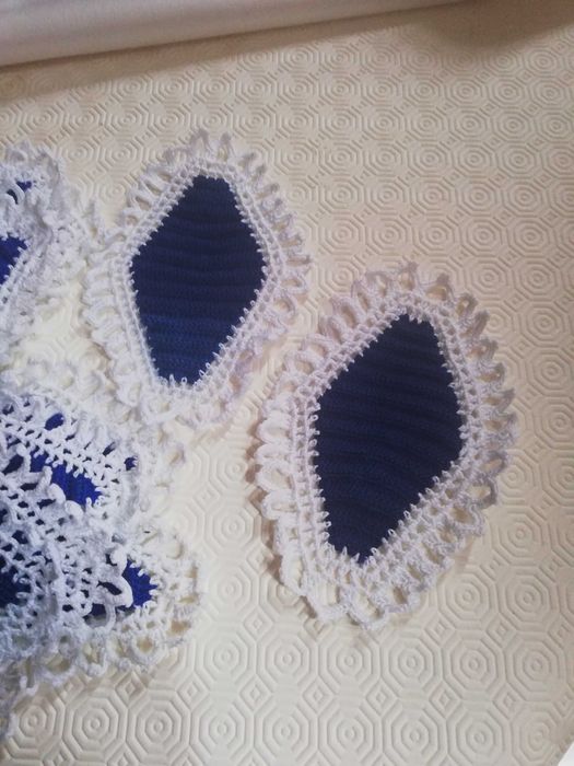 Conjunto naperons cozinha novos nunca usados em azul