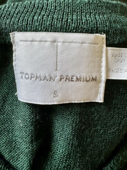 Чоловічий светр Topman з вовною мериноса зелений S