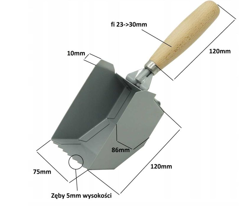 Kielnia do betonu komórkowego 75 mm