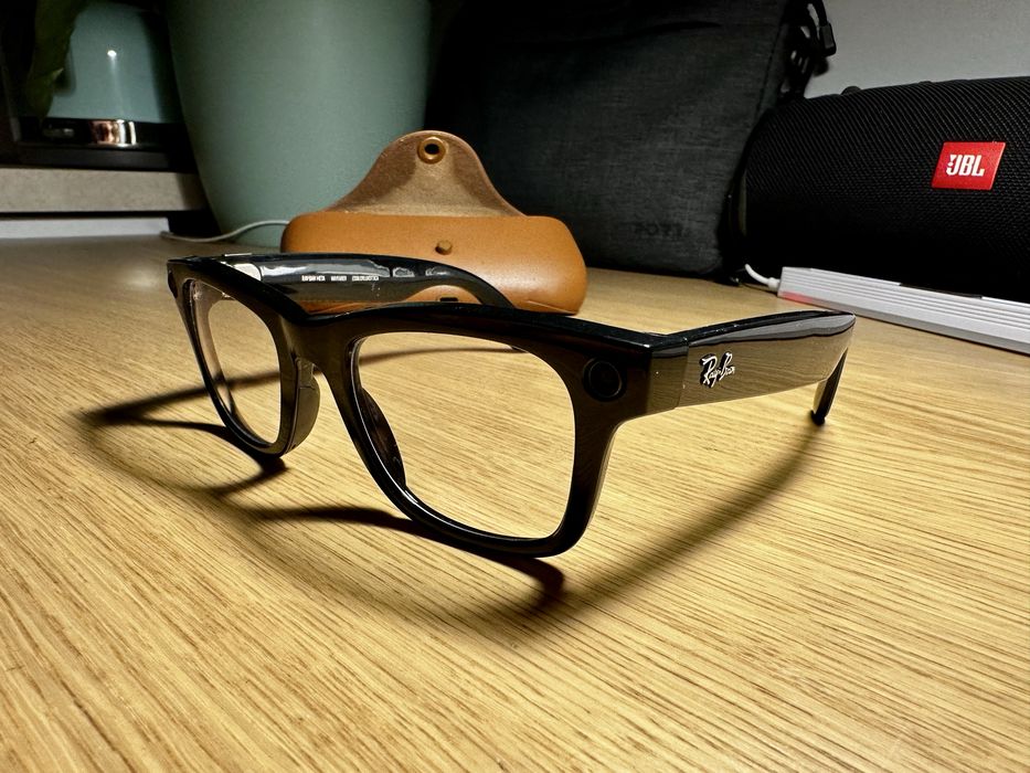 Okulary RAY BAN Meta Wayfarer Czarny połysk