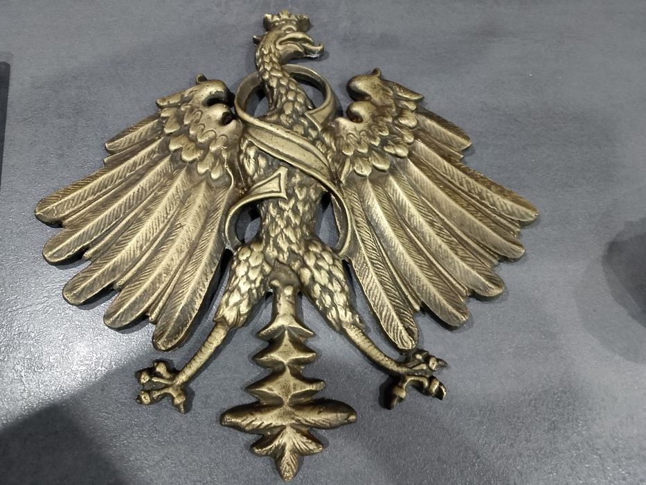 *Wyprzedaż*Duże godło Polski Króla Zygmunta Starego z brązu.