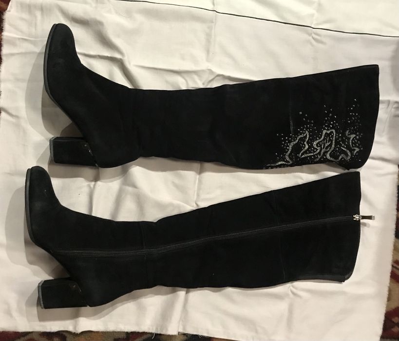 Сапоги замшевые, утепленные. 38р.