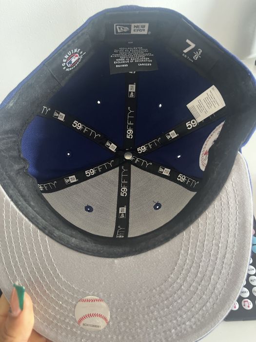 bone new era fechado azul novo