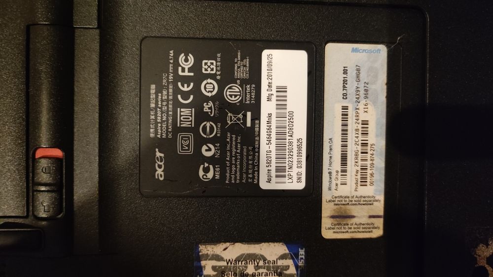 Acer Timelinex 5820TG para peças