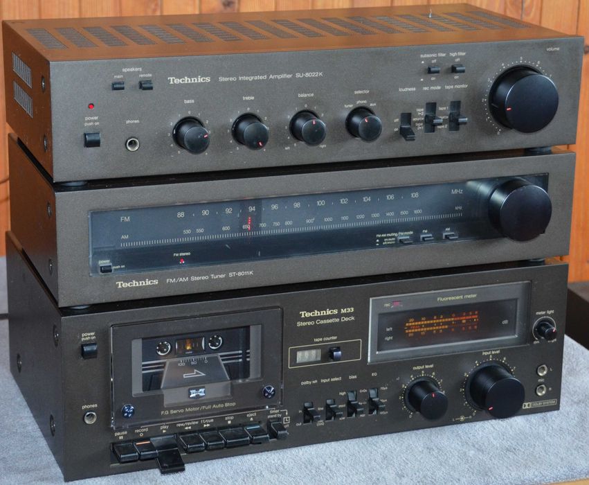 Wieża Technics SU-8022K  ST-8011K  RS-M33  Magnetofon Wzmacniacz Tuner