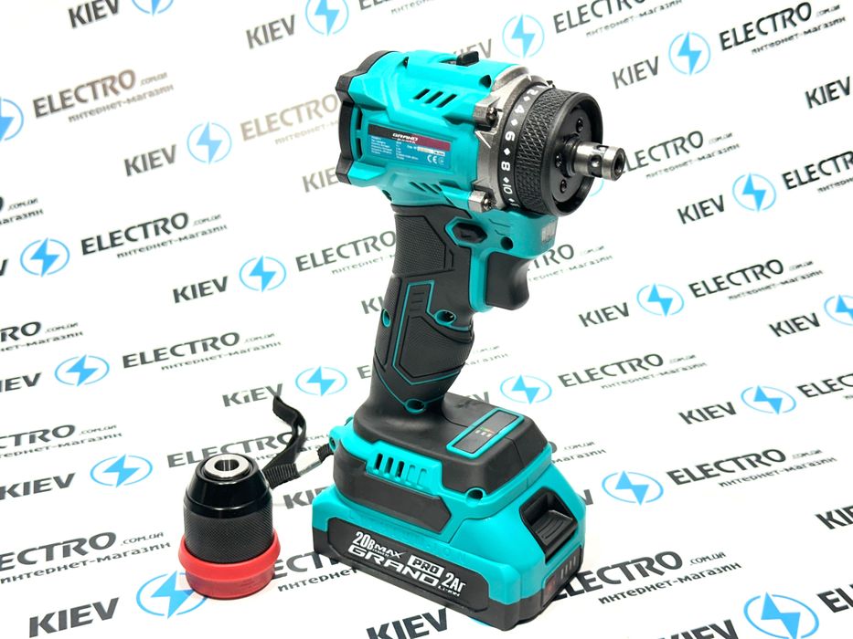 АКЦИЯ !! Шуруповерт Grand ДА-20/2 DFR BL BRUSHLESS (Съемный патрон)