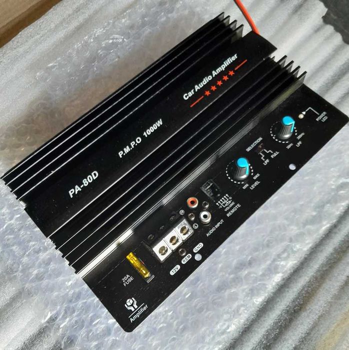 Потужний автомобільний моно підсилювач звуку 1000 Вт врізний