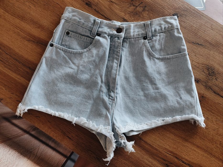 Klasyka Szorty jeansowe jasne denim lato y2k