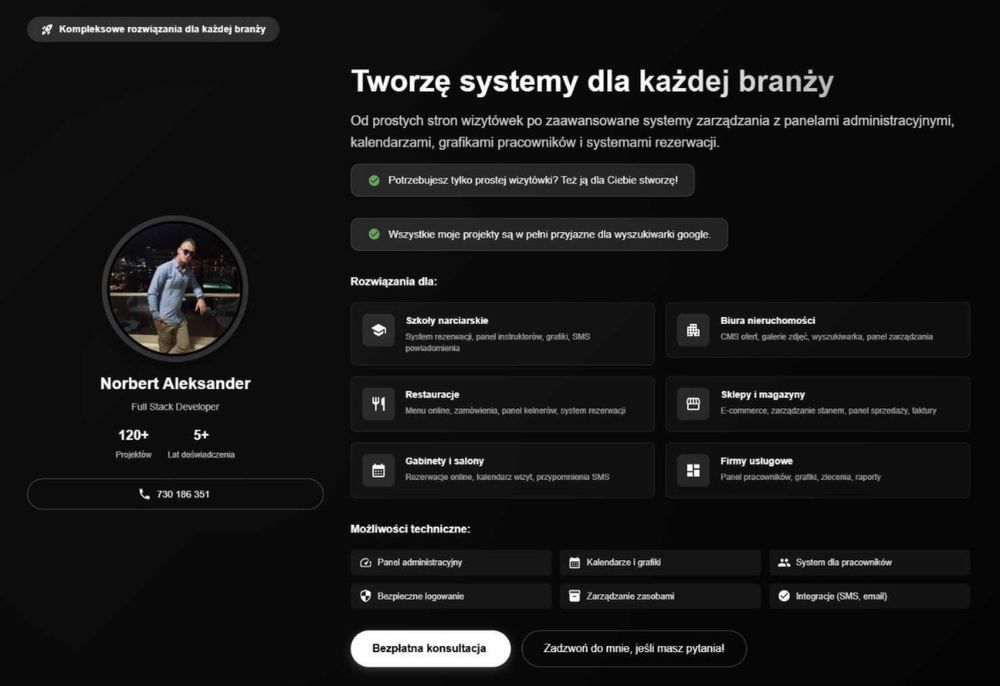 Tworzenie stron internetowych, aplikacji