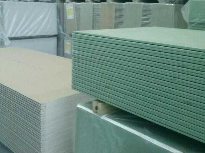 Гіпсокартон, вологостійкий гіпсокартон 9,5, 12,5мм  2,5, 3,0м