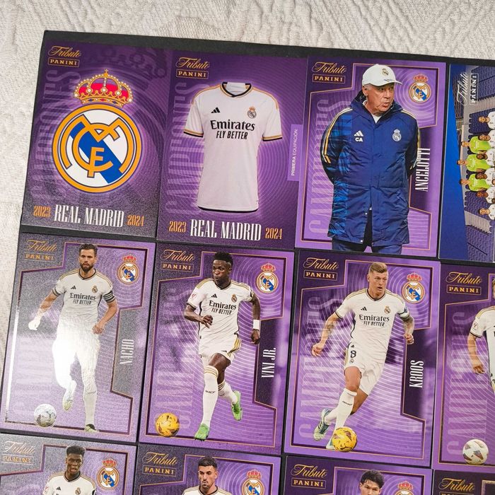 Set 50 Cartas Real Madrid Tricampeones Panini