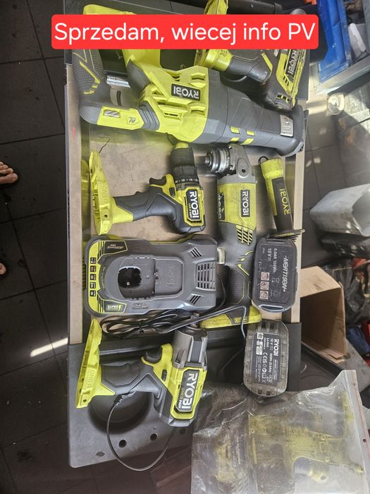 Narzędzia Ryobi klucz udarowy wkrętarka ładowarka piła szlifierka