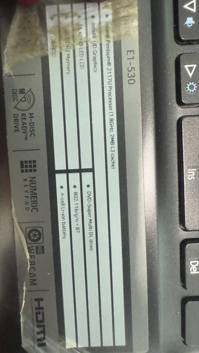 Ноутбук Acer Aspire E1-530 Intel Pentium