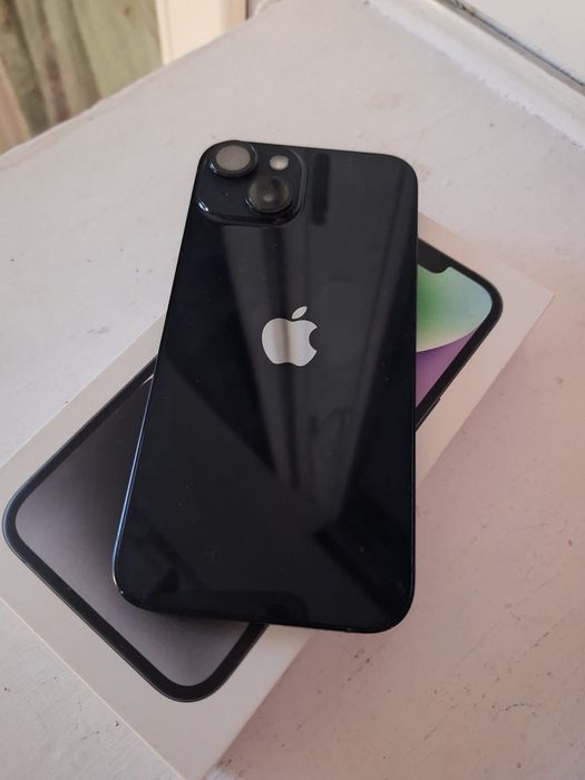 Apple iPhone 14 128GB Północ (Midnight) – Stan IDEALNY! + Oryginalna Ładowarka i 4x ETUI GRATIS!