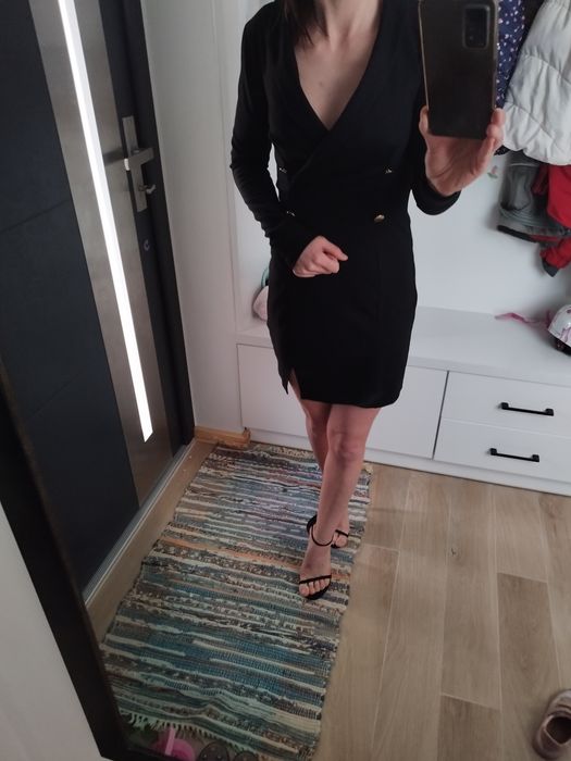 Sukienka damska mała czarna mini sexi Zara Even odd