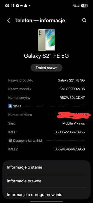 Samsung S21FE 5G 6/128 GB jak nowy oliwkowy