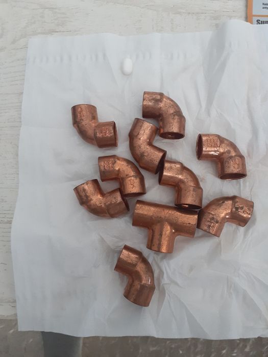 Kolanka miedziane dwukielichowe 15