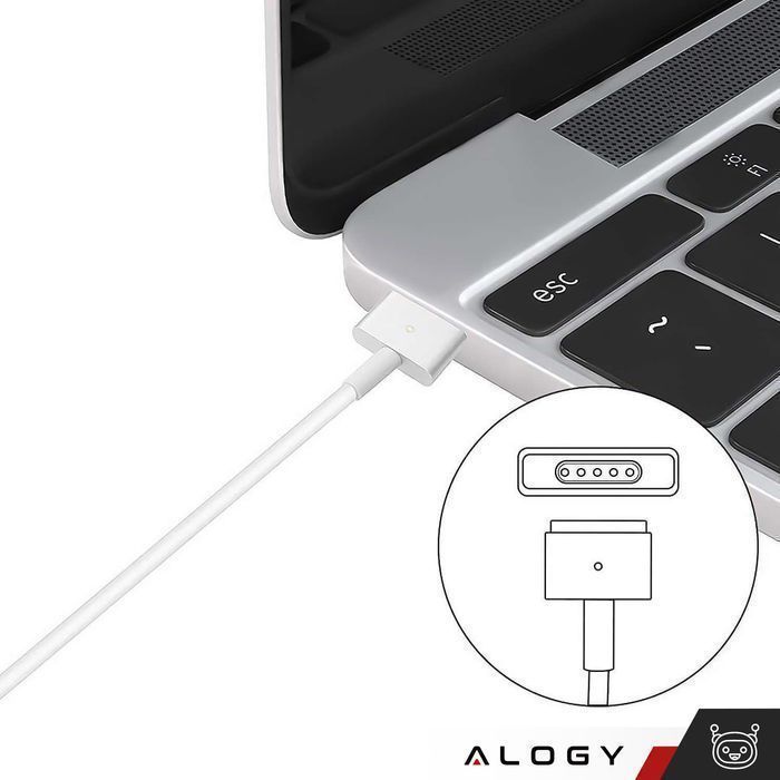 Ładowarka do MacBooka Alogy Charger Zasilacz do Apple MacBook MagSafe