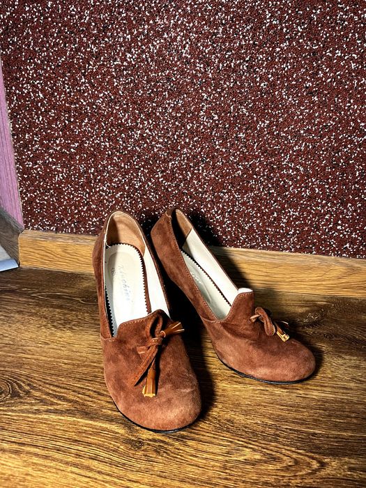 Туфлі замшеві,коричневі