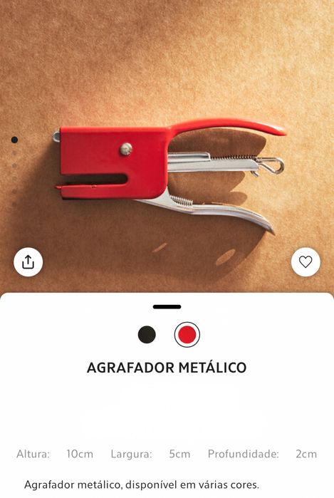 Agrafador Metálico Zara Home NOVO