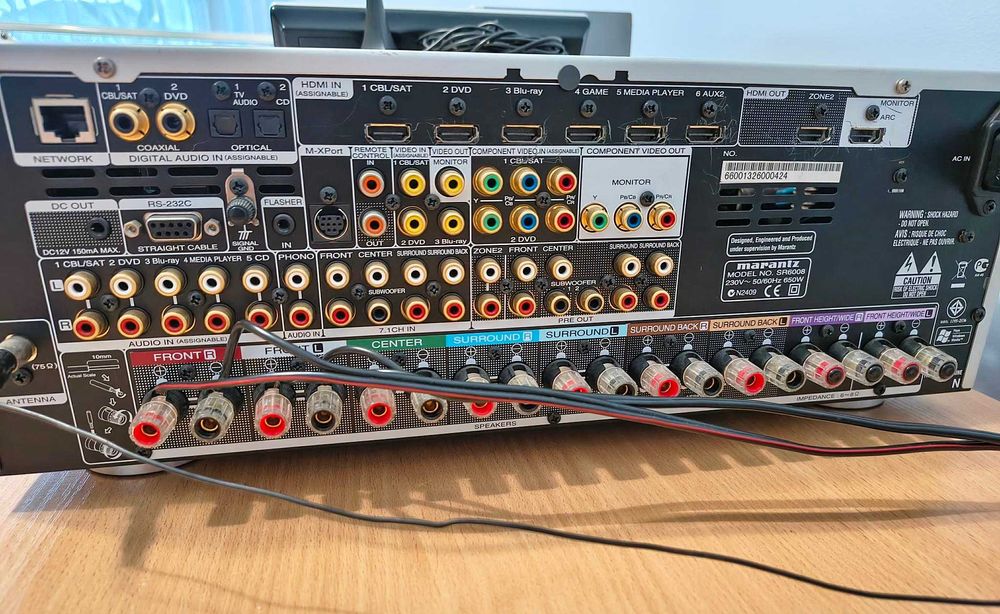 Amplituner 7.2 Marantz SR6008 HDMI ARC AIRPLAY USB Pilot Mikrofon