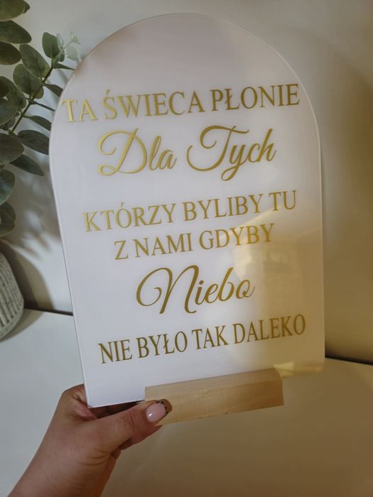 Komplet 2 tabliczek ta świeca płonie