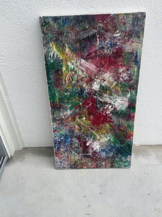 Quadro abstrato em tela 95x50 cm