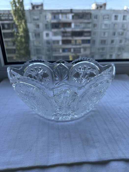 Салатница хрустальная