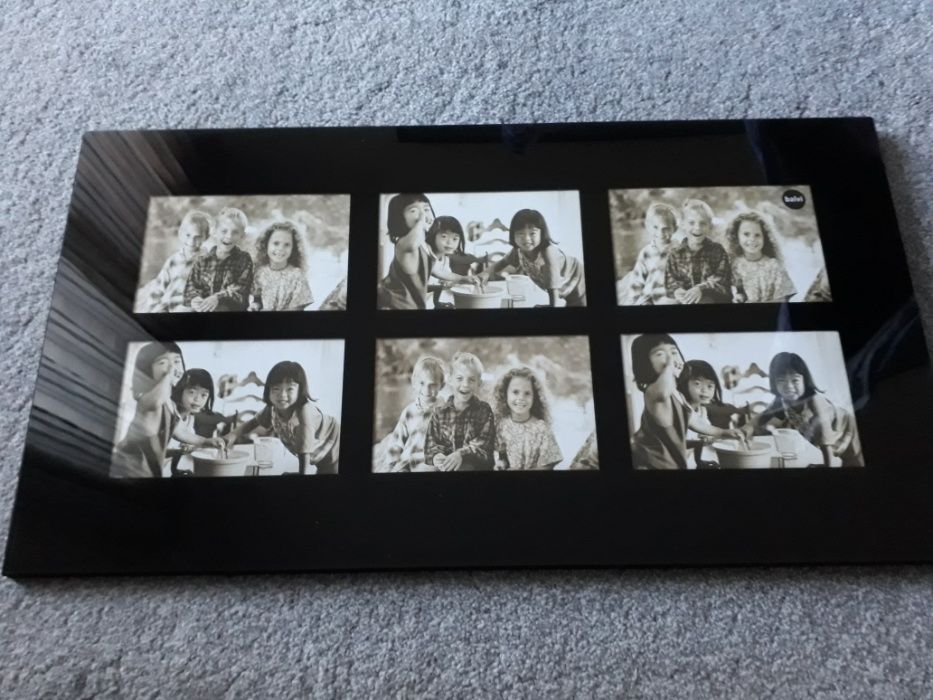 Moldura com vidro para 6 fotografias NOVA (com entrega*)