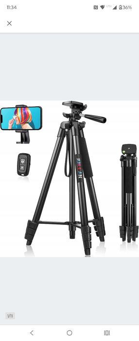 JOILCAN Statyw do telefonu iPhone, 161 cm, aluminiowy, wysuwany