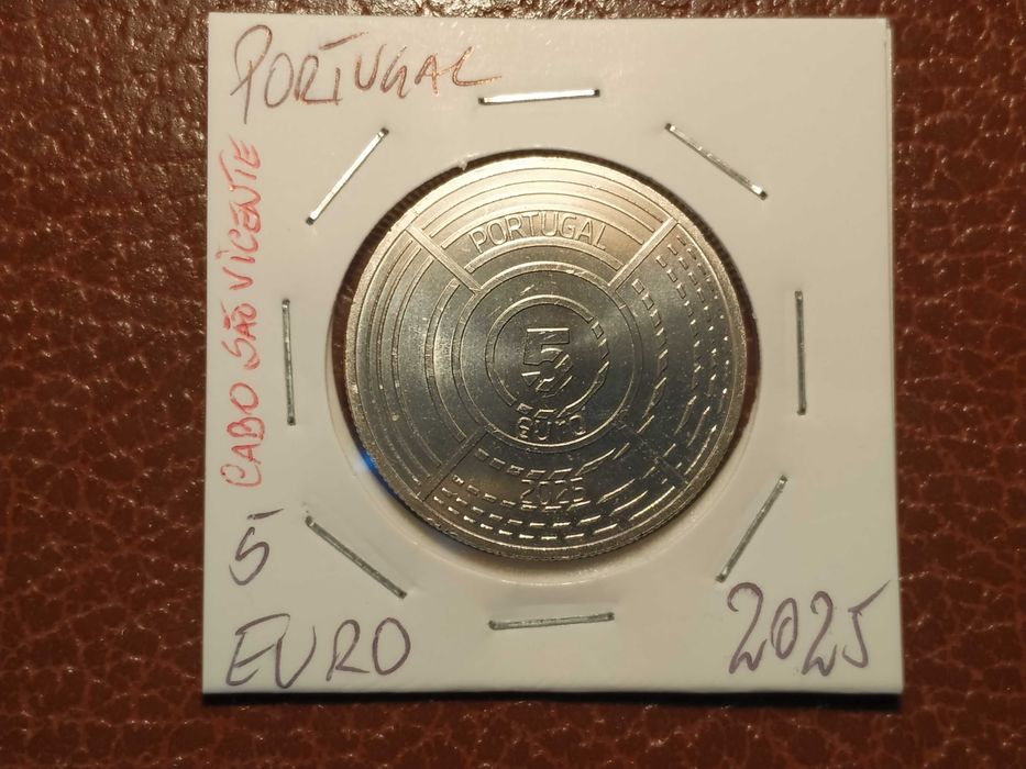 A430 moeda comemorativa de 5 euro de 2025 Cabo de S. Vicente Portugal