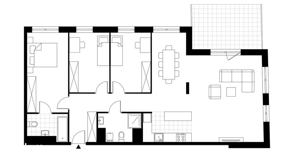 4-pokojowe mieszkanie 100m2 + taras