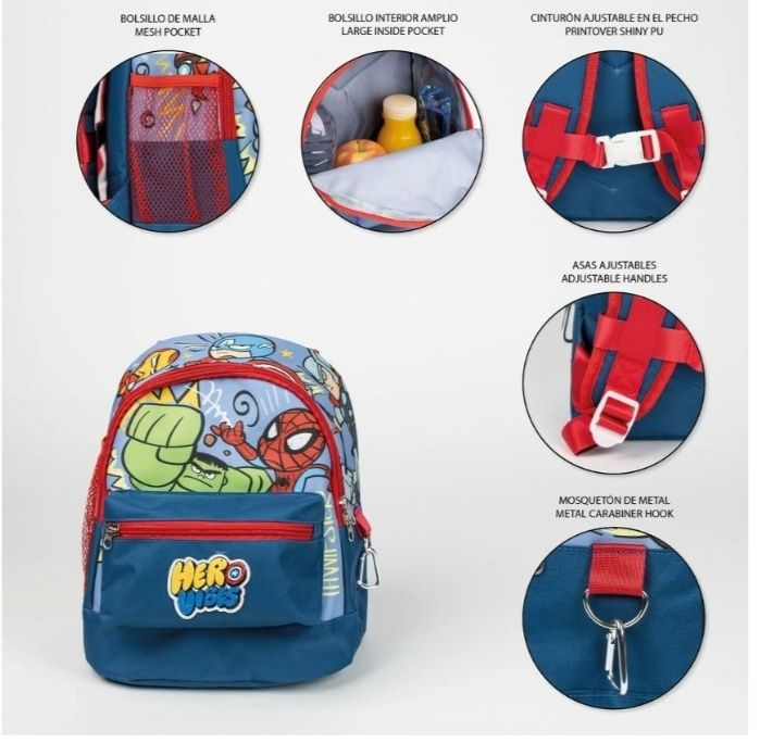Mochila criança Marvel vingadores