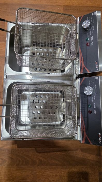 Komercyjna frytkownica elektryczna, 2x8 l,