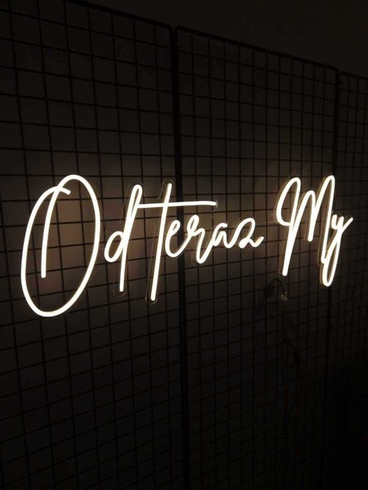 Od teraz My neon led ślubny wesele dekoracje na wesele led